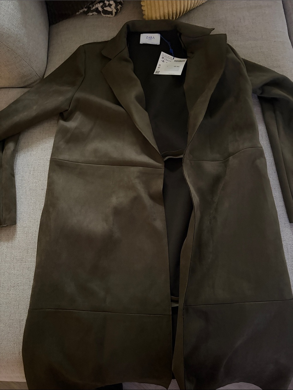 Zara Olive Green Trench Coat